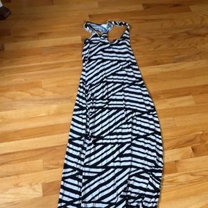 Beige/black maxi dress by Calvin Klein